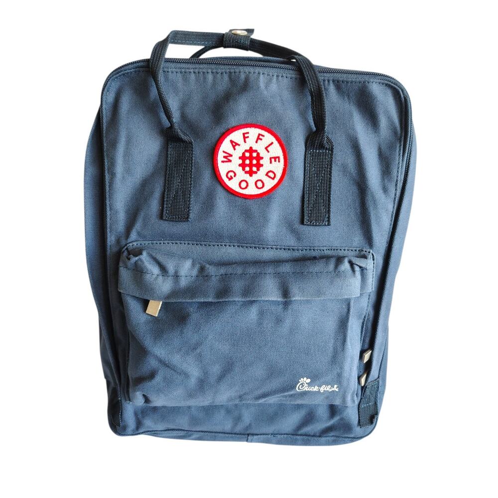 Chick-fil-A Waffle Good Backpack Blue Canvas Employee Field Bag RARE